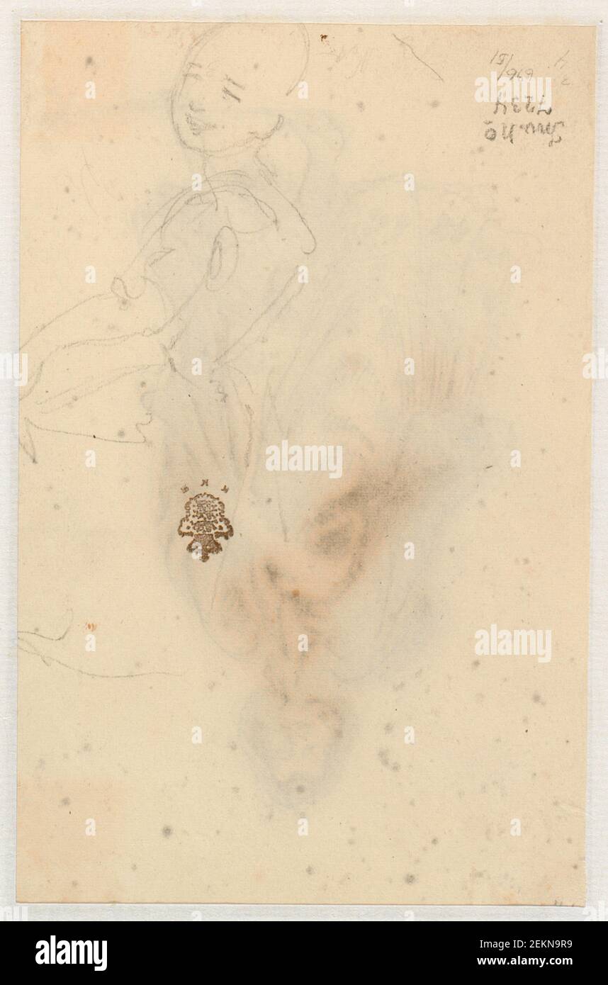 Wilhelm Marstrand (1810-1873), Bleistiftrippen der importierten, 1810-1873 Stockfoto