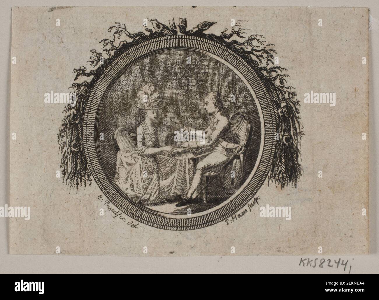 Peter Haas (1756-1904); Erik Break (1749-1790), Vignette für Samuel Richardson 'Sir Carl Grandisons Geschichte', 1780 - 1782 Stockfoto