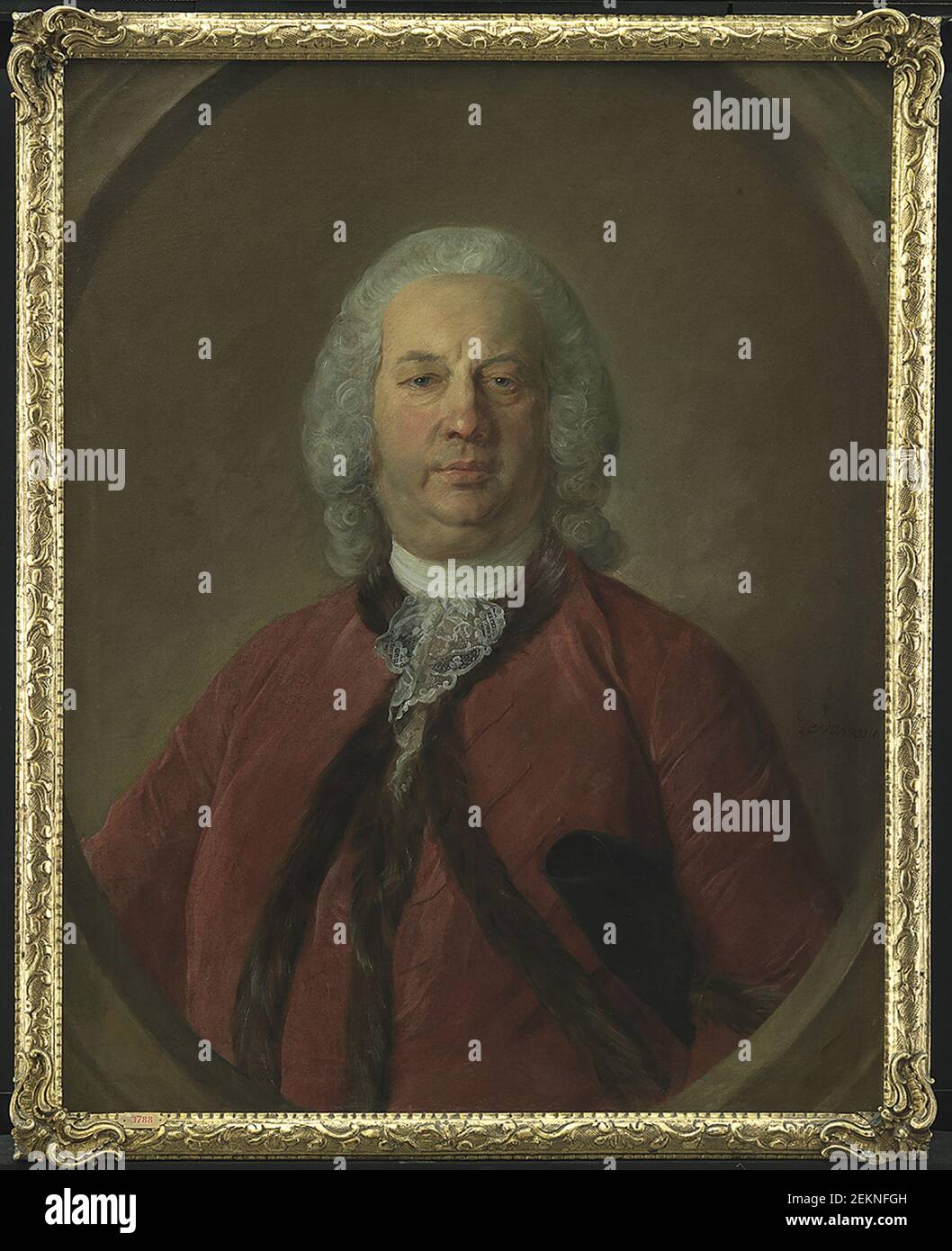 Jean-Baptiste Perrurneau (1715-1783), Porträt von Frederik Hansen de Liliendal (1699-1779), dänischer Konsul in Bordeaux, Legatstos, entweder 1767 ODER 1769 Stockfoto
