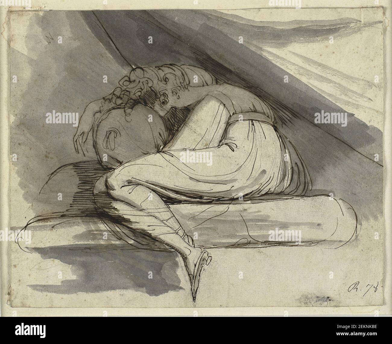 Johann Heinrich Füsli (1741-1825), sitzend, Tiegelfrau, 1778 Stockfoto