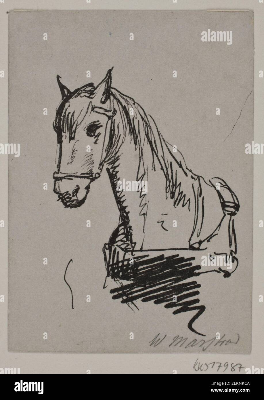 Wilhelm Marstrand (1810-1873), Pferdebalast allein aus Forige Blade, 1810 - 1873 Stockfoto