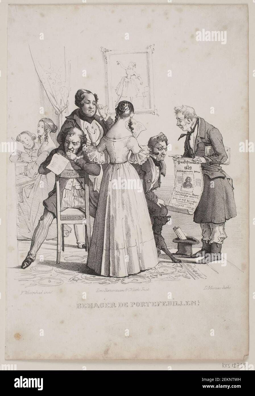 David Monies (1812-1894); Fritz Westphal (1804-1844); , 'Correfreg the Portfolios?', 1812 - 1894 Stockfoto