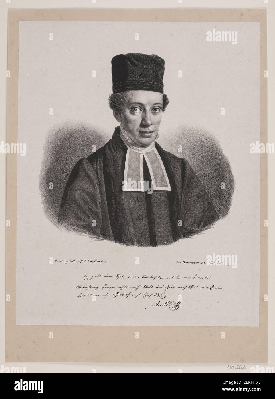 Julius Friedlaender (1810-1861), Dr. A. A. Wulff, 1809 - 1875 Stockfoto