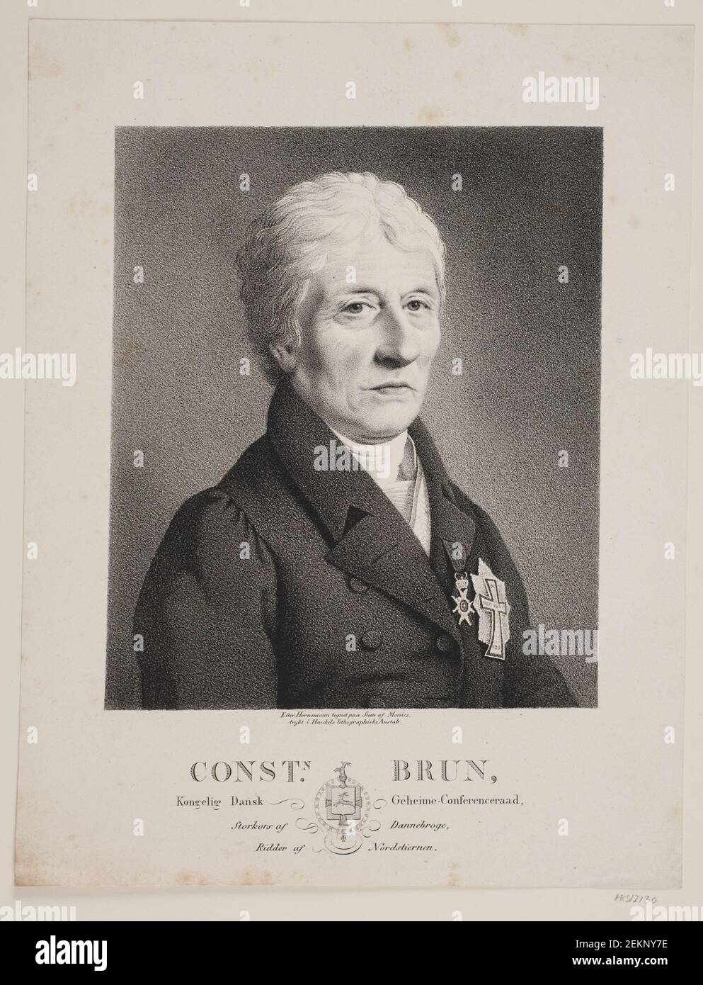 David Monies (1812-1894); Christian Hornemann (1765-1844); , Constantin Brun, (1833) Stockfoto