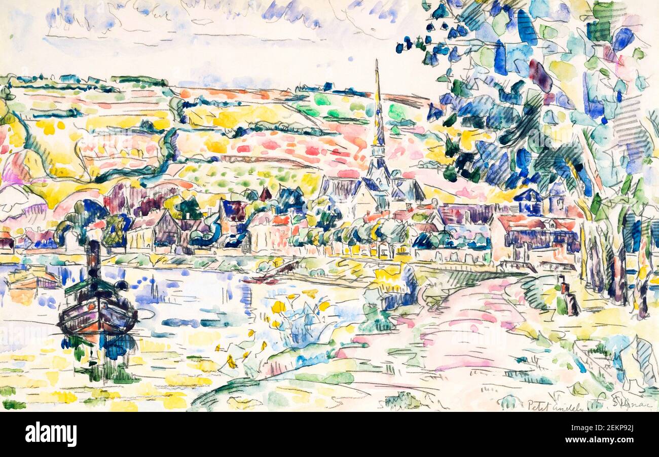 Petit Andely The River Bank von Paul Signac Stockfoto