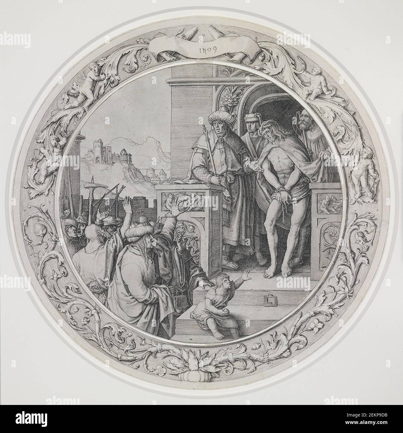 Lucas Van Leyden (1494-1533), ECCE Homo, 1509 Stockfoto