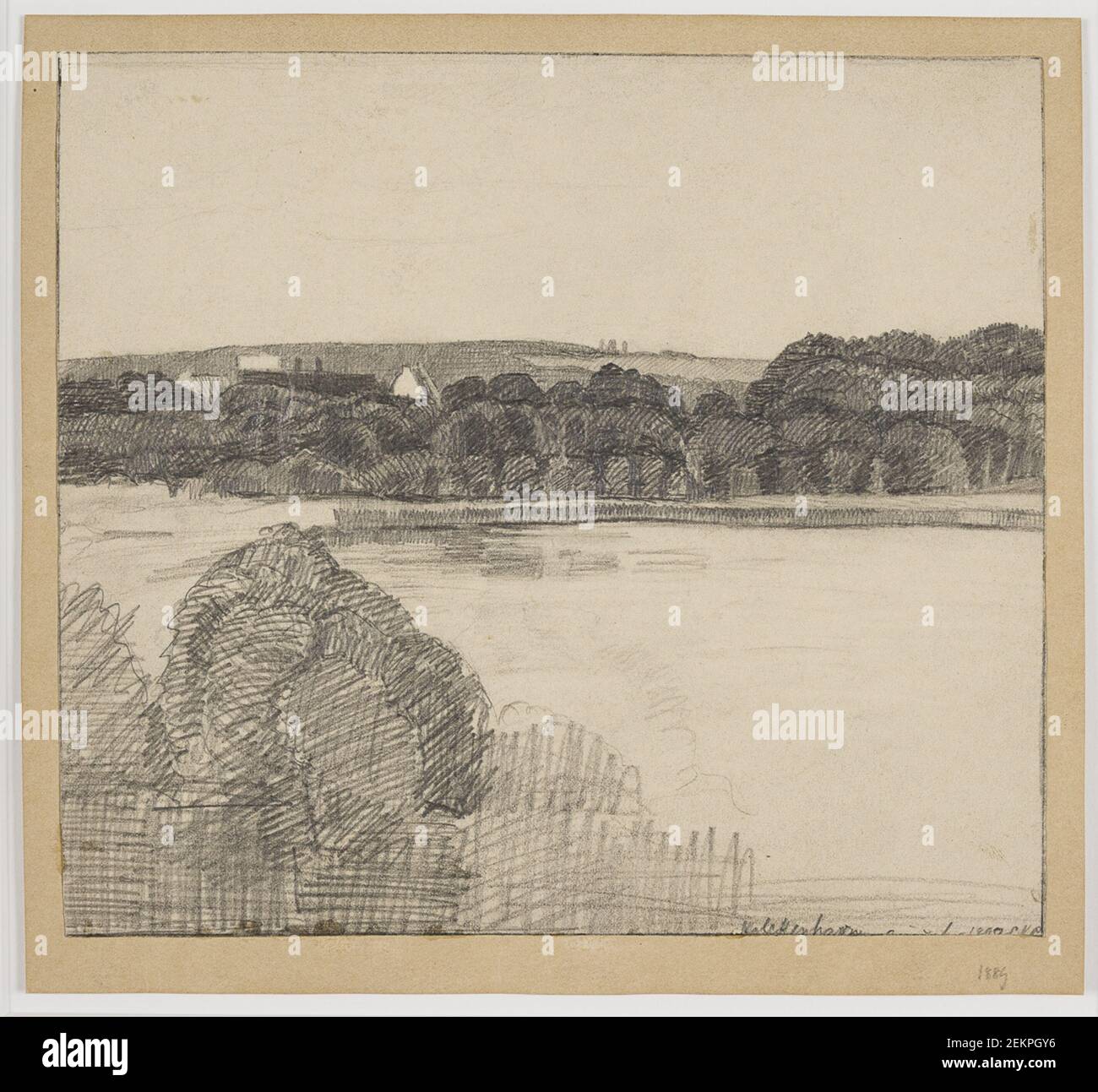 Christian Kongstad Petersen (1862-1940), Ansicht von Soe gegen Herregaard, 1890 Stockfoto