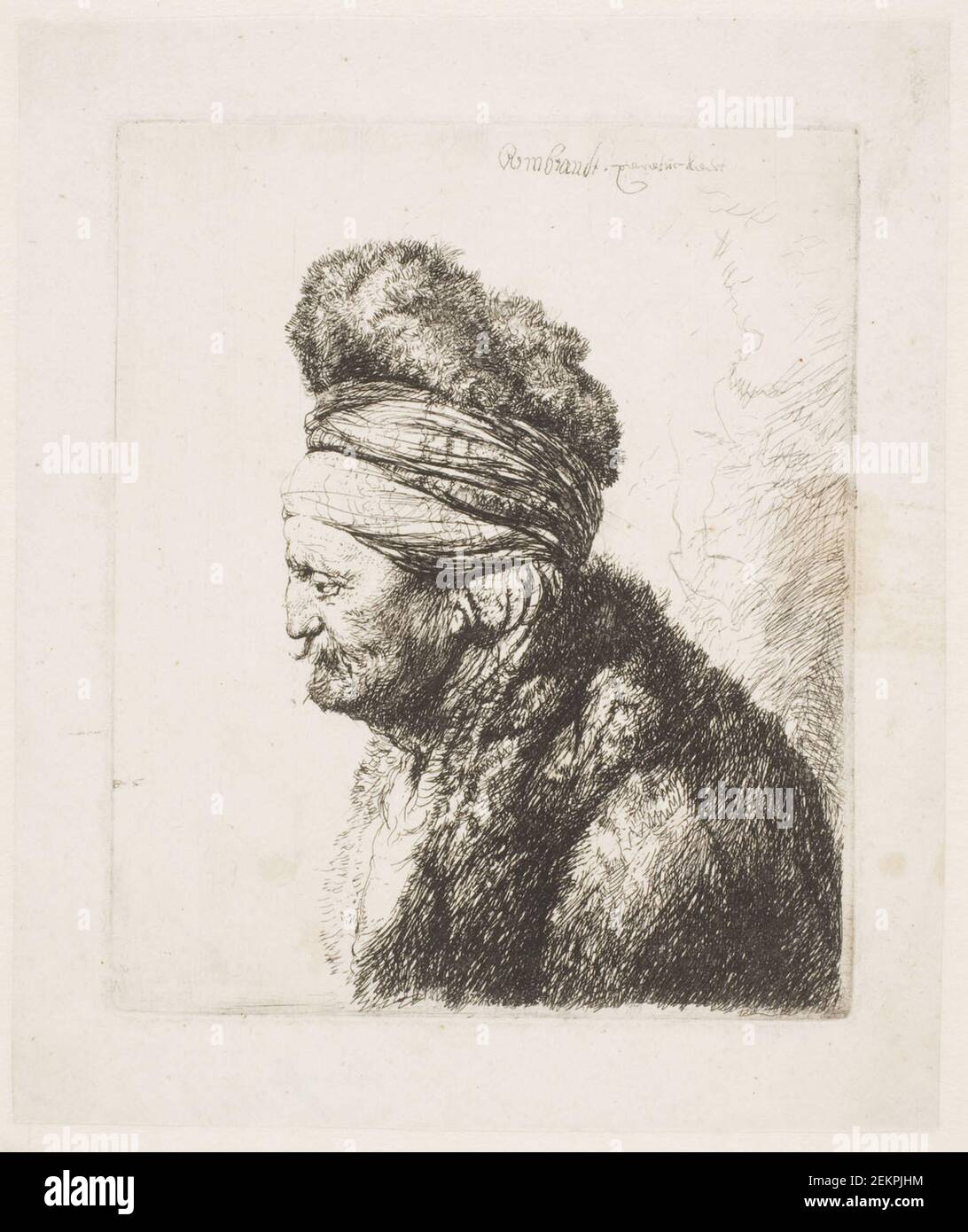 Rembrandt van Rijn (Vaerksted) (1606-1669); Rembrandt van Rijn (1606-1669); Jan Lievens (1607-1674), Rembrandts Fader?, um 1635 Stockfoto