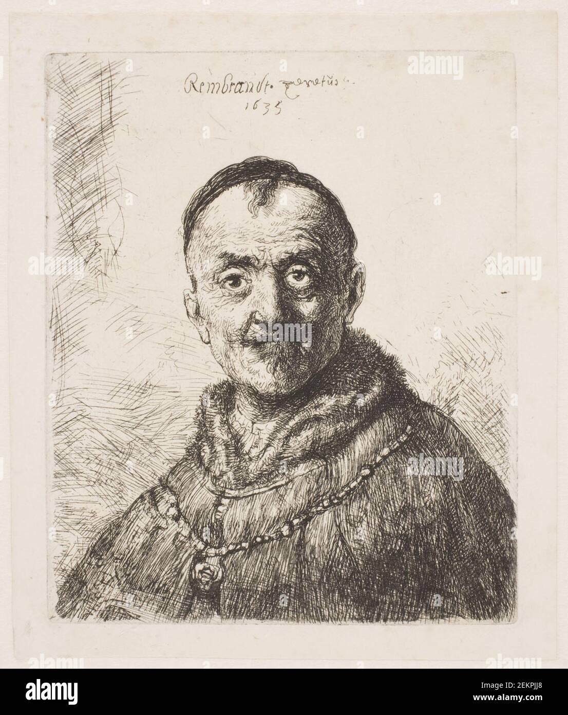 Rembrandt van Rijn (1606-1669); Rembrandt van Rijn (Vaerksted) (1606-1669); Jan Lievens (1607-1674), Rembrandts Fader ?, 1635 Stockfoto