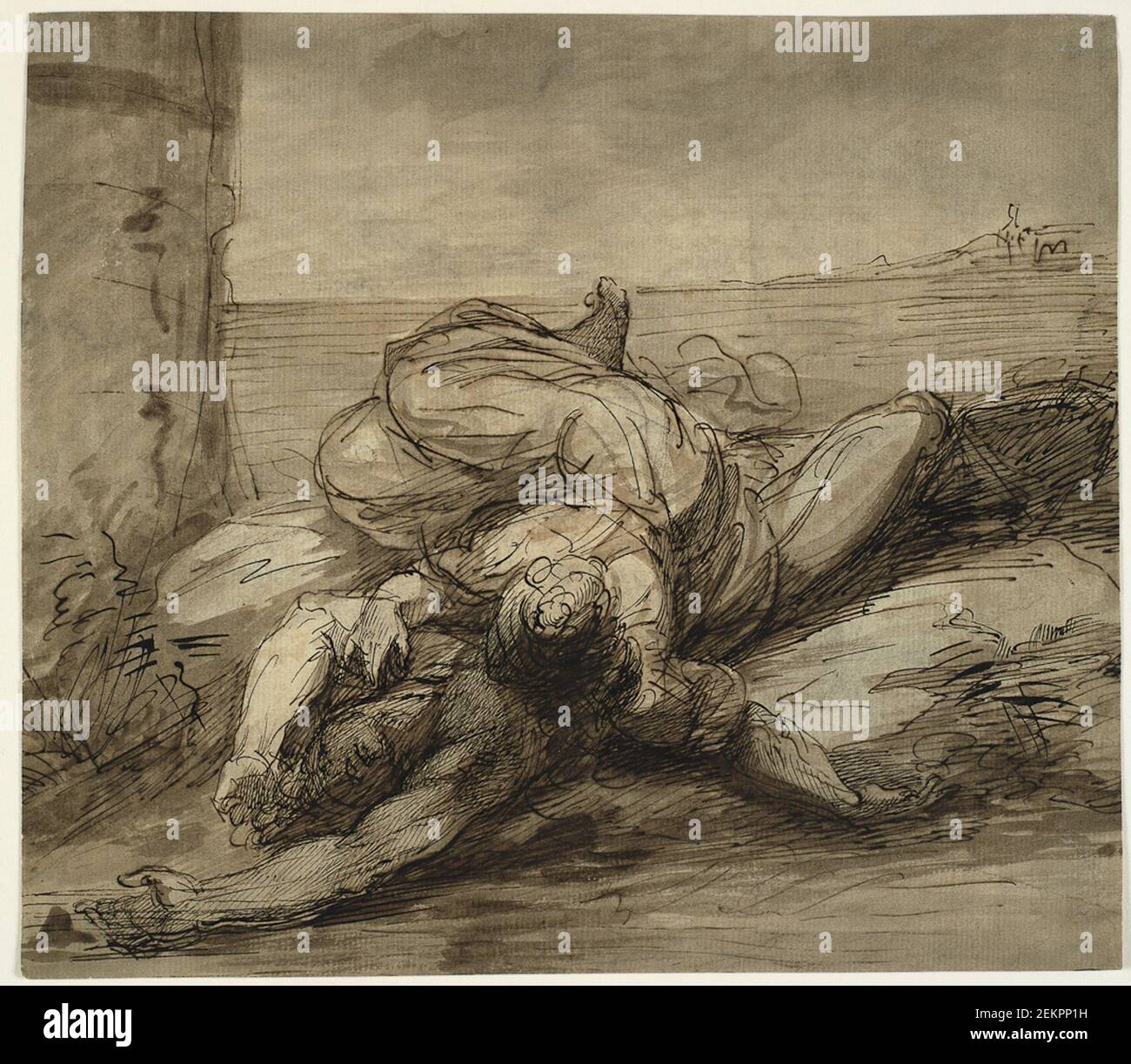 Alexander Runciman (1736-1785); Richard Cosway (1742-1821), Hero and Leander, 18th Jahrhundert Stockfoto