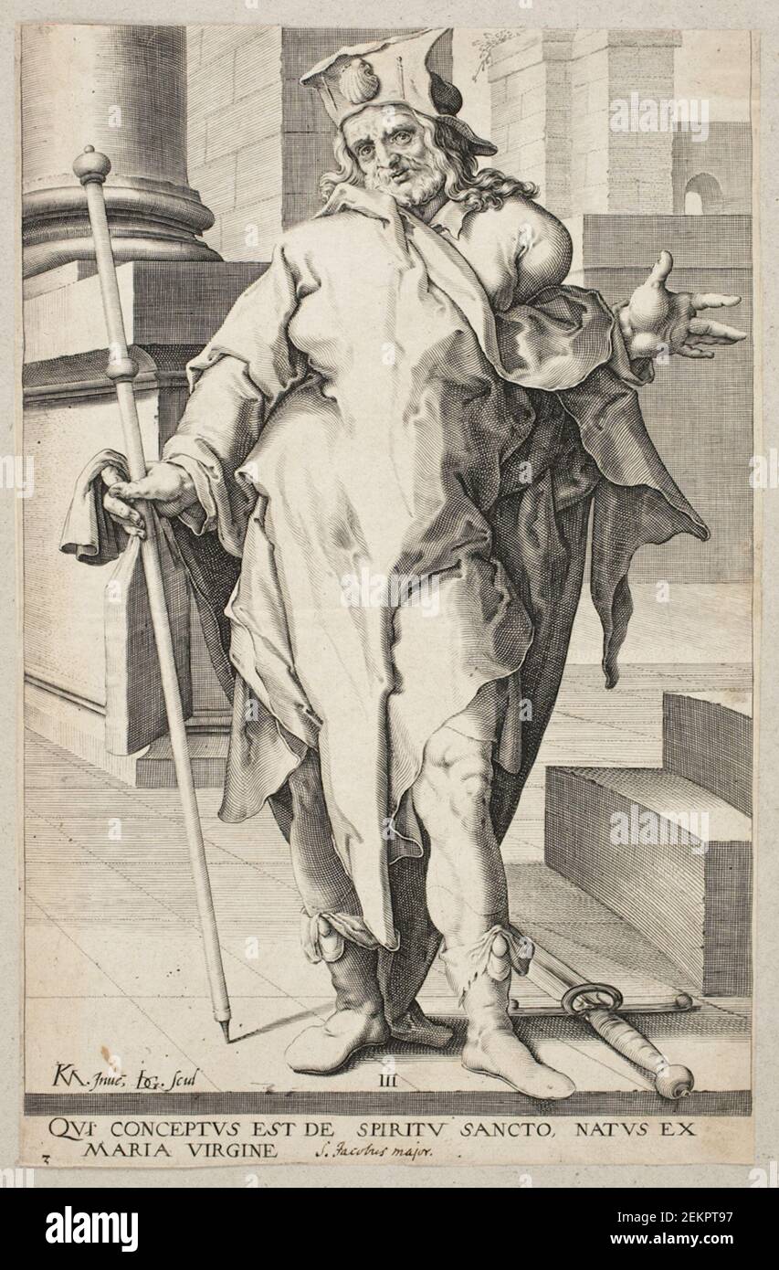 Jacques de Gheyn II (1567-1629), der Apostel Jakob der Ältere, 1558-1667 Stockfoto