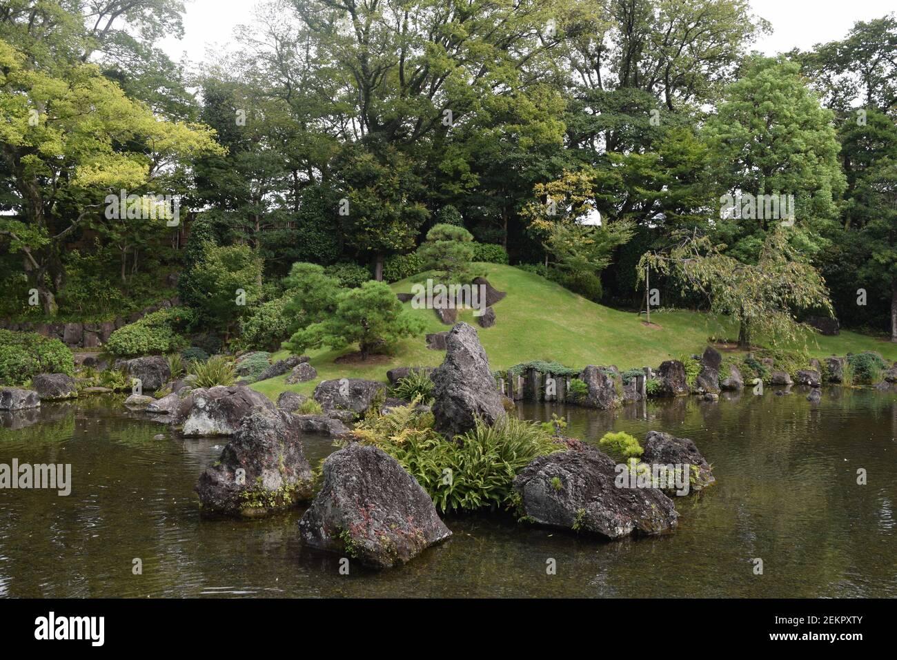Malerischer japanischer Garten in Japan Stockfoto