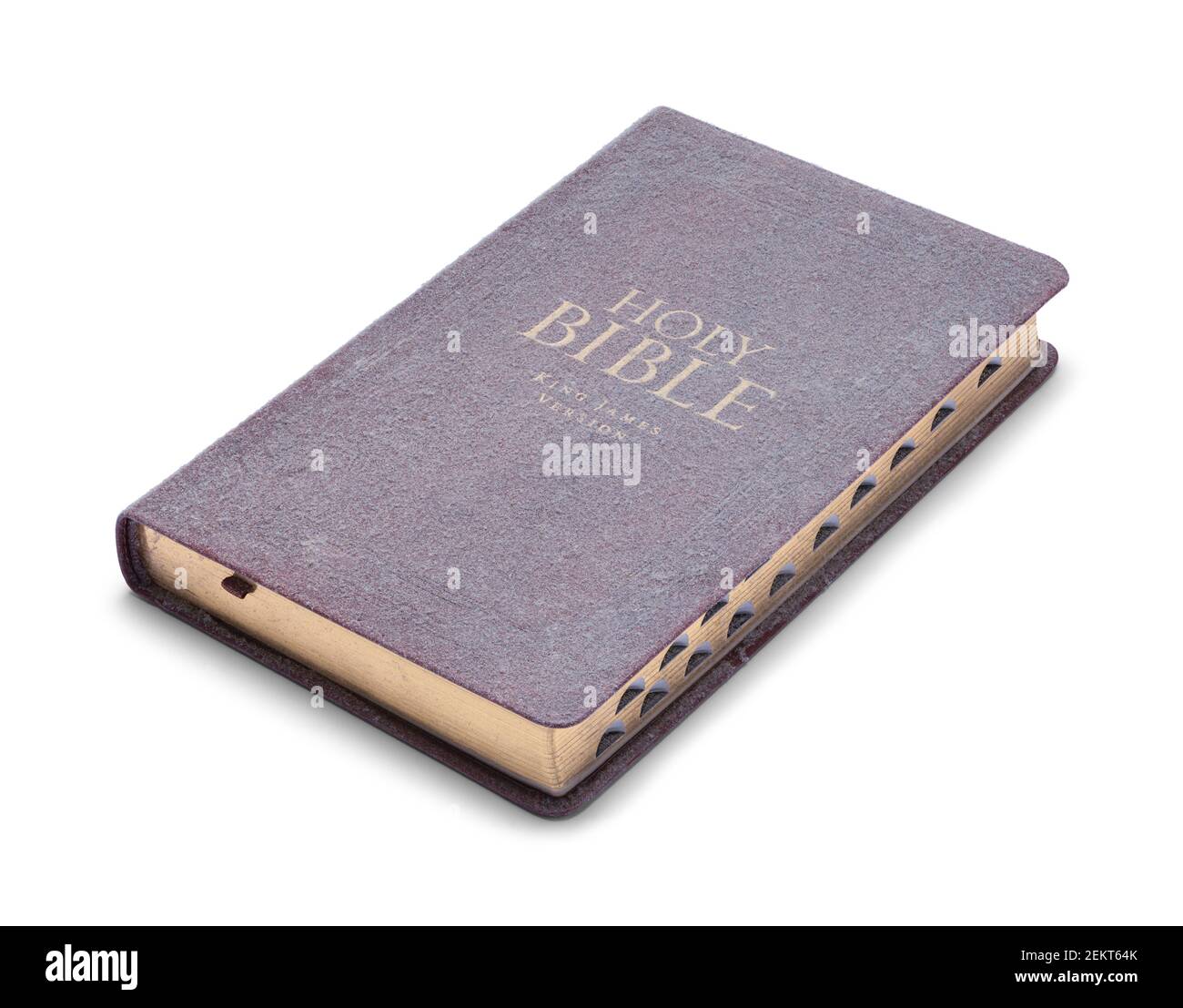 Heilige Bibel mit dicken Staubschicht ausgeschnitten. Stockfoto