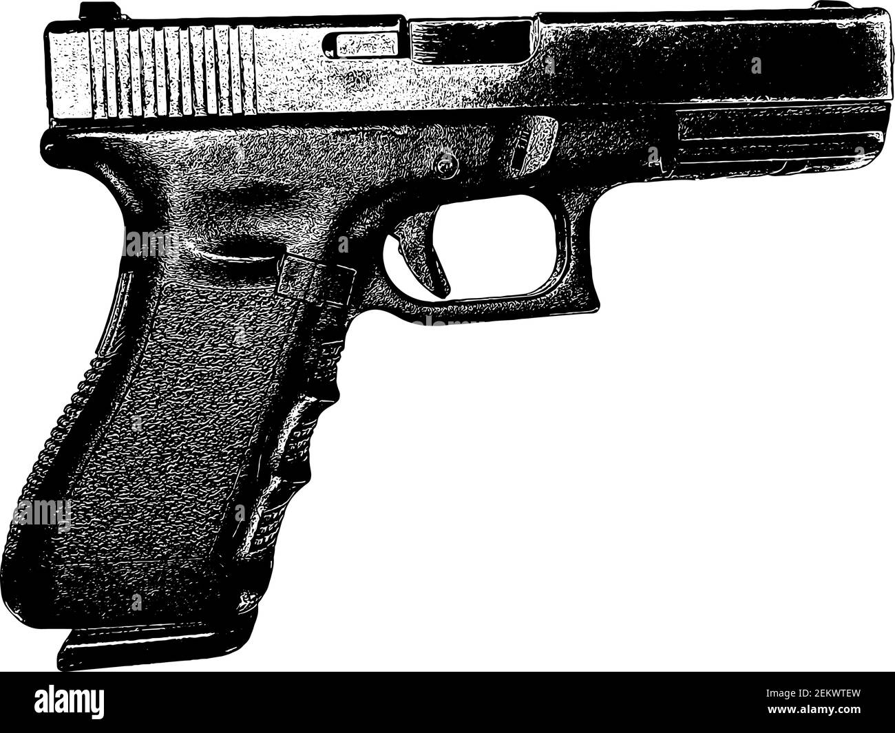 9mm Vektorgrafik Handfeuerwaffe Stock Vektor