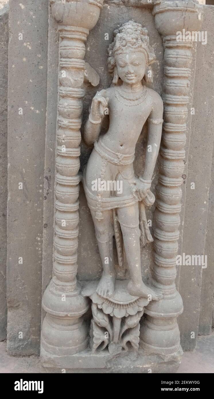 Eine Statue am Harshat mata-Tempel im Dorf Von abhaneri im indischen Bundesstaat rajasthan Stockfoto