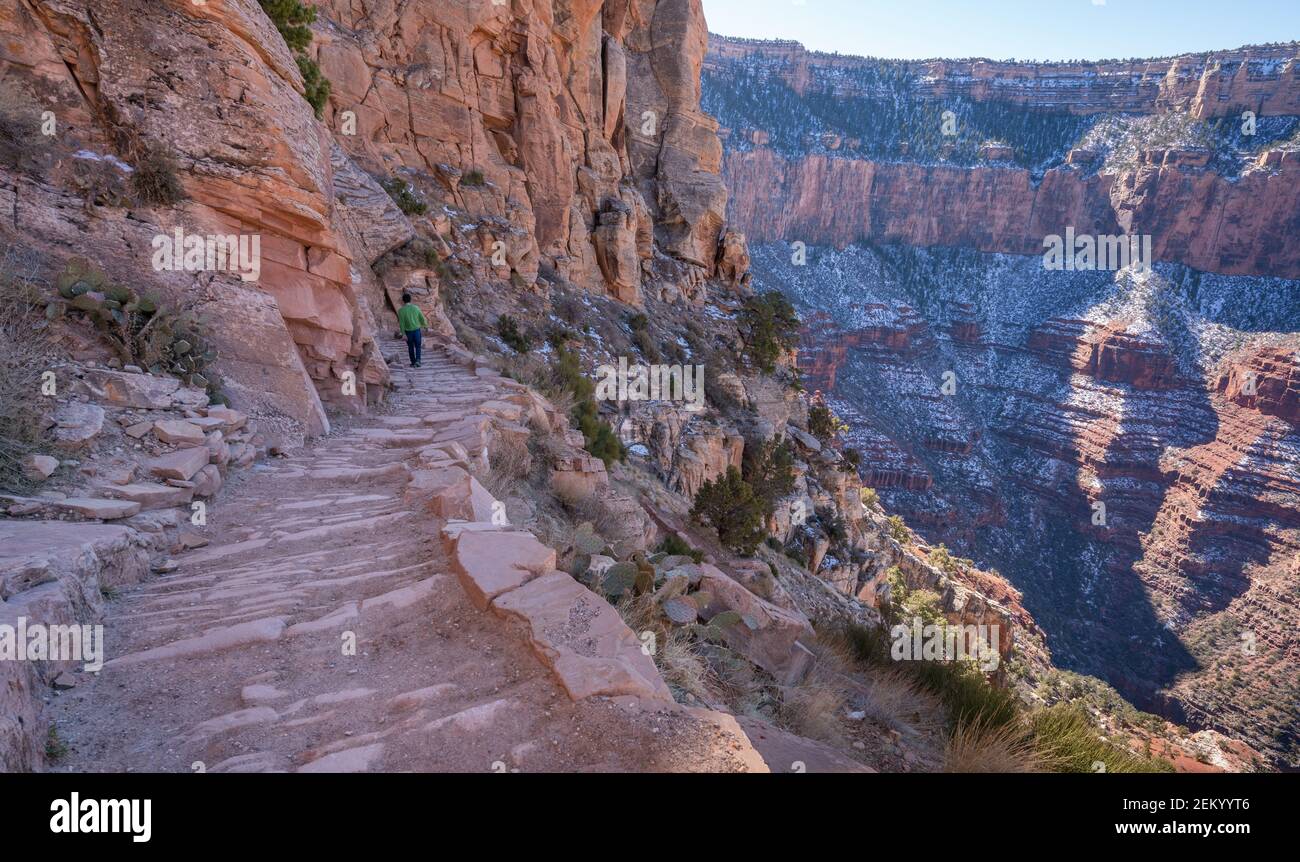 Snowy Grand Canyon Stockfoto