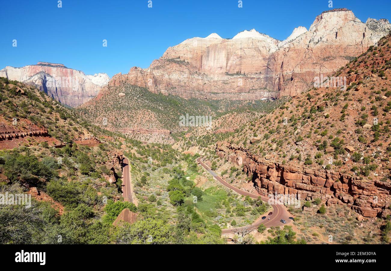 Zion National Park wunderschöne Landschaft, Utah, USA. Stockfoto