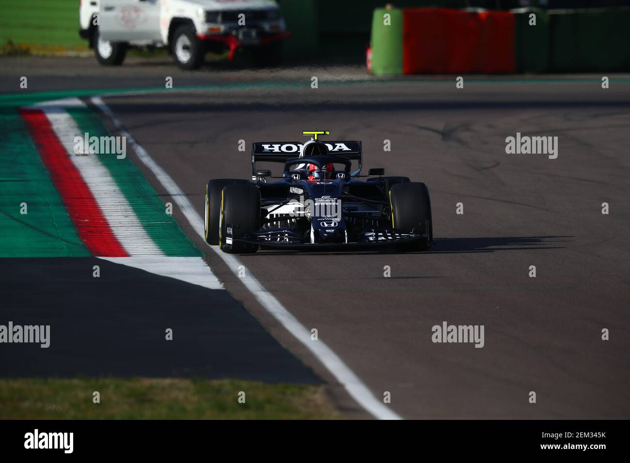2/24/2021 - #10 Pierre Gasly Alpha Tauri Toro Rosso Honda. Formel 1 Weltmeisterschaft 2021, Shakedown das neue Auto für die Saison 2021 von Alpha Tauri, Imola 24 Februar 2021. (Foto von IPA/Sipa USA) Stockfoto