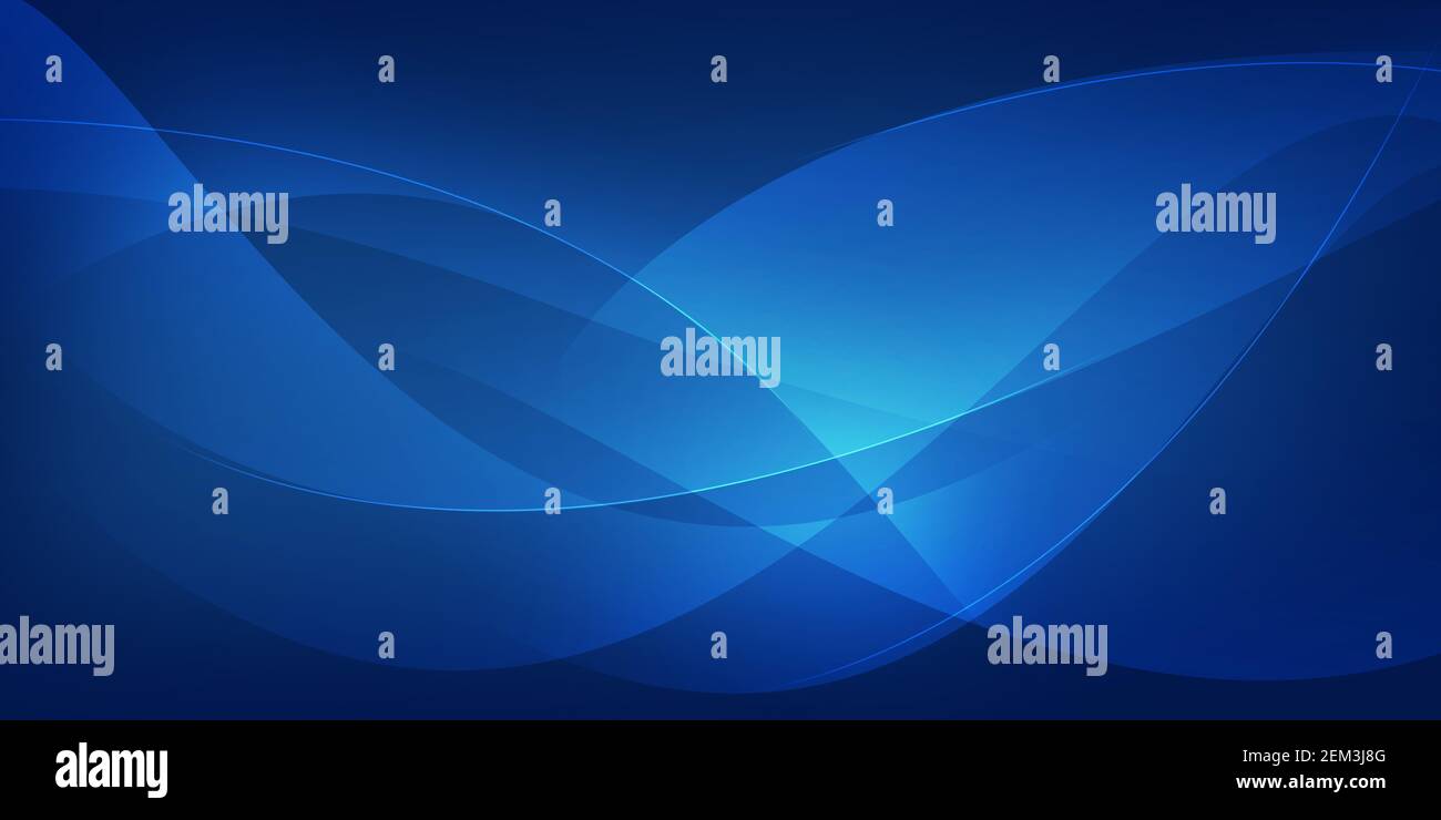 Abstrakt Blau Elegant Leuchtende Punkt Hintergrundtapete. Moderne Kurven leuchtende Linien Abstraktes Hintergrundkonzept Stockfoto