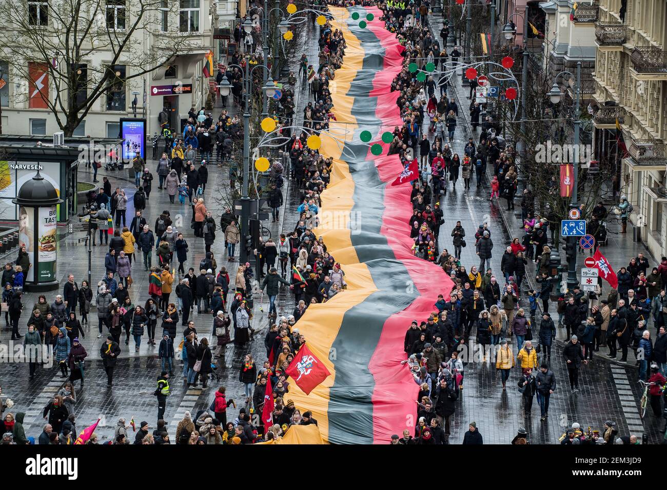 2020 03 11. Litauen, Vilnius. 11. März - Litauischer Unabhängigkeitstag. Stockfoto