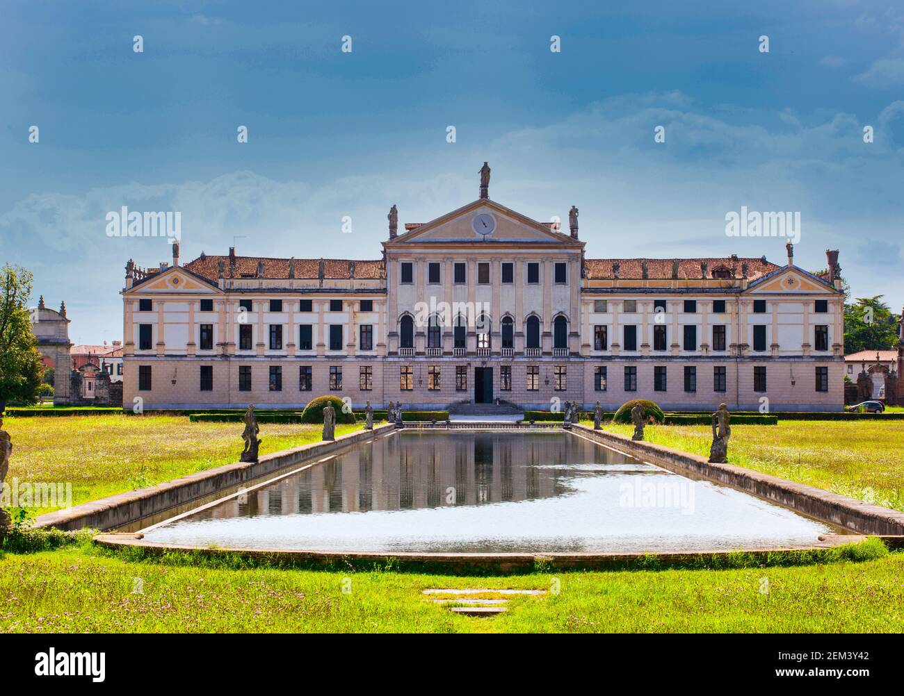 STRA, Italien - AUGUST, 25: Blick von der Villa Pisani am 25. August 2014 Stockfoto