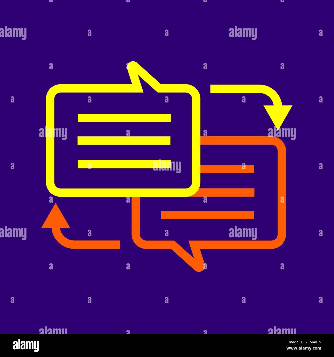 Vektor des Übersetzungssymbols Logo. Flaches Schreiben übersetzen oder interpretieren Symbol für Web-Design. Stock Vektor