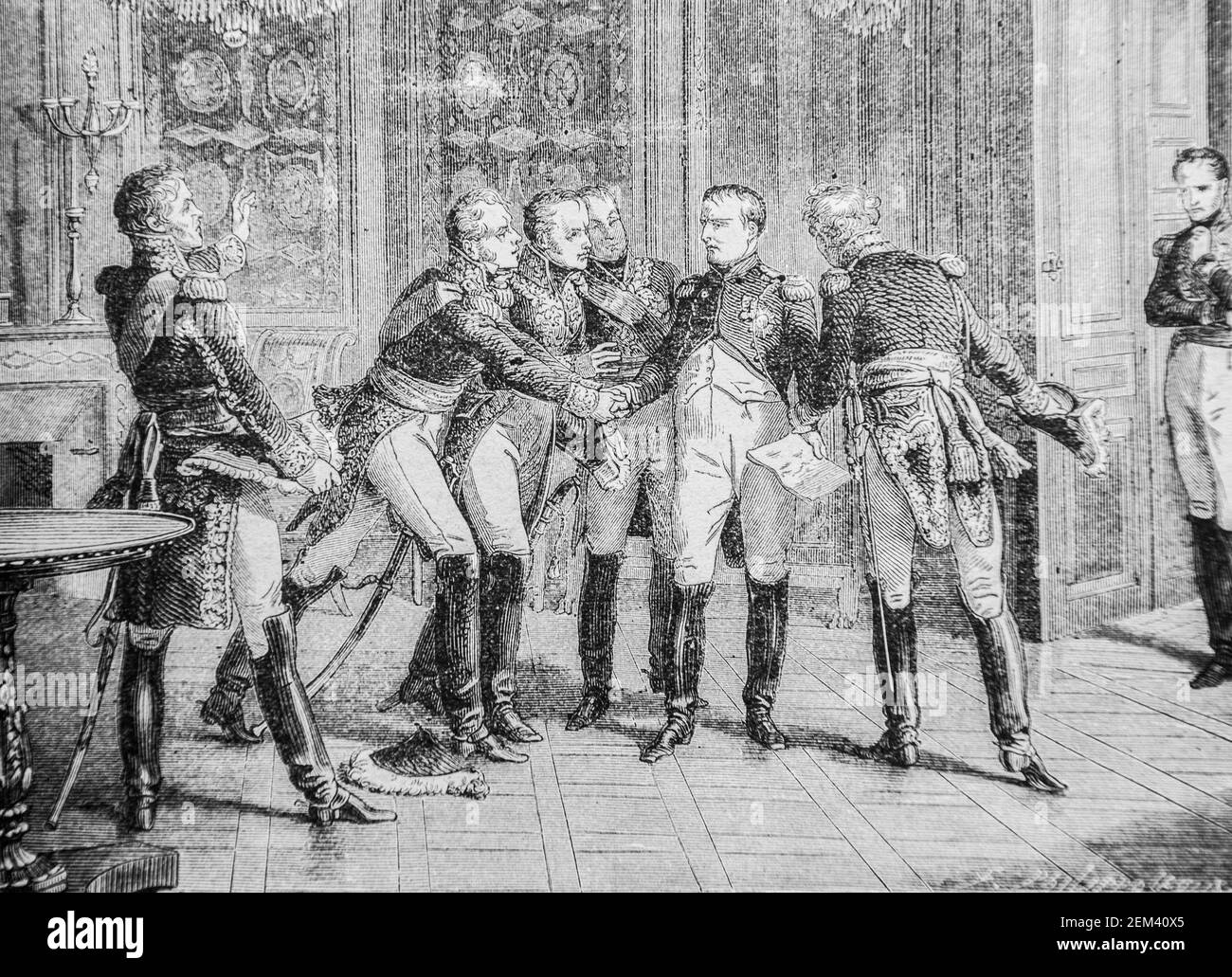 Abdication de napoleon, 1804-1832 histoire de france par henri martin ,editeur furne 1880 Stockfoto