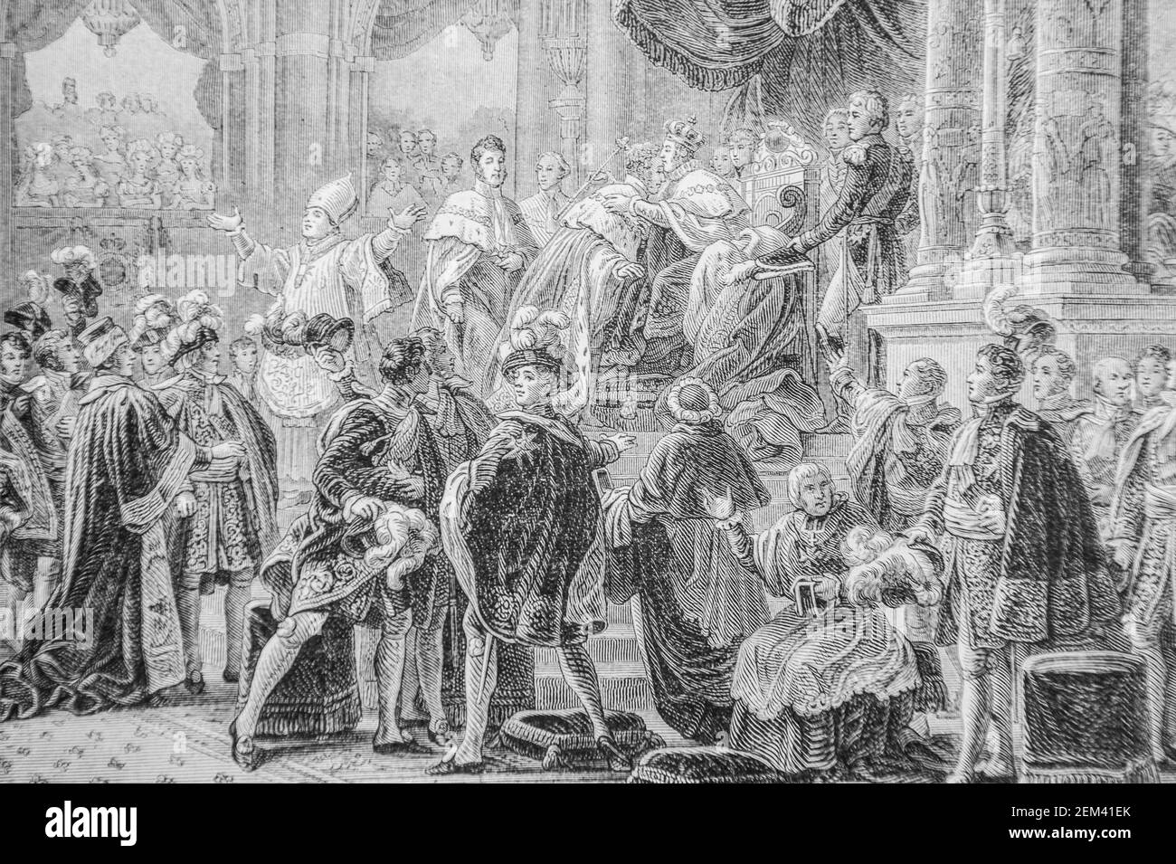 sacre de charles X ,1804-1832 histoire de france par henri martin ,editeur furne 1880 Stockfoto