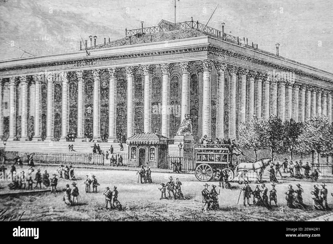 la Bourse de paris, 1832-1867, histoire de france par henri martin ,editeur furne 1880 Stockfoto