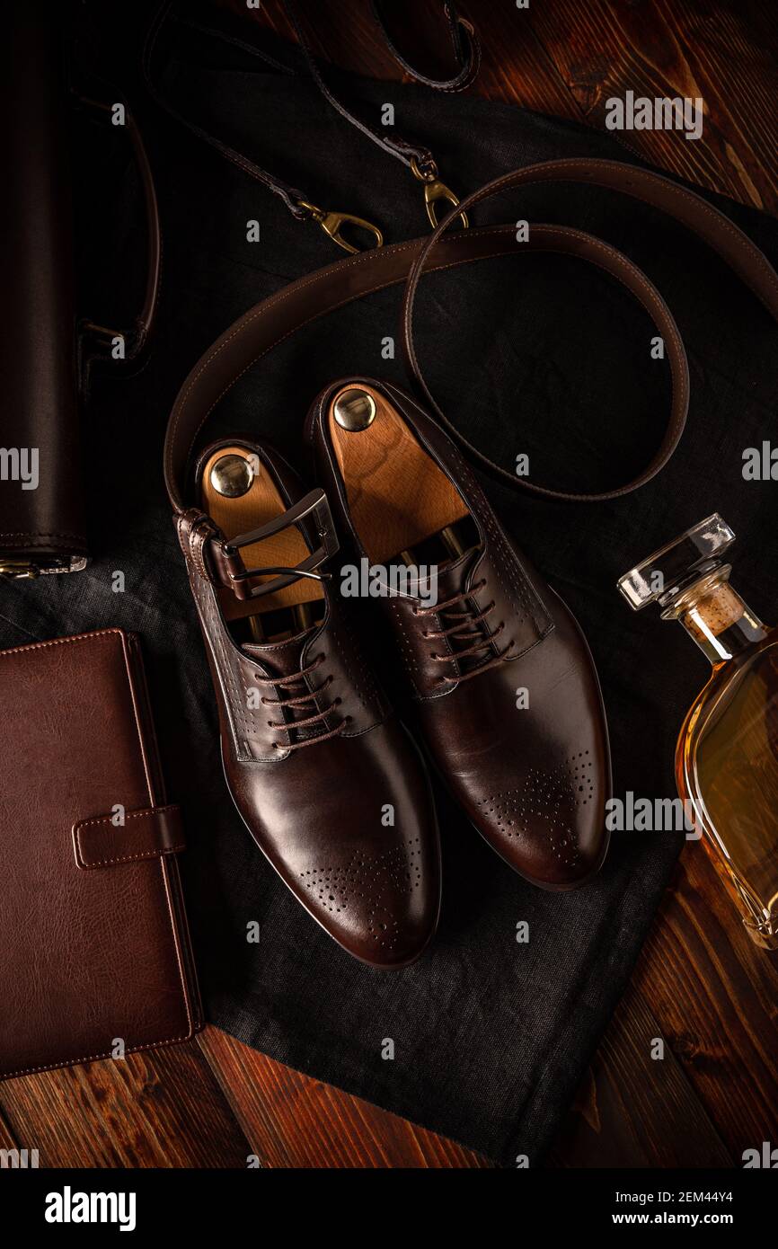 Lederschuhe für Herren Stockfoto