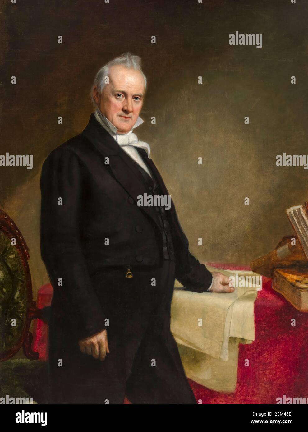 James Buchanan (1791-1868), 15th Präsident der Vereinigten Staaten, Porträtmalerei von George Peter Alexander Healy, 1859 Stockfoto