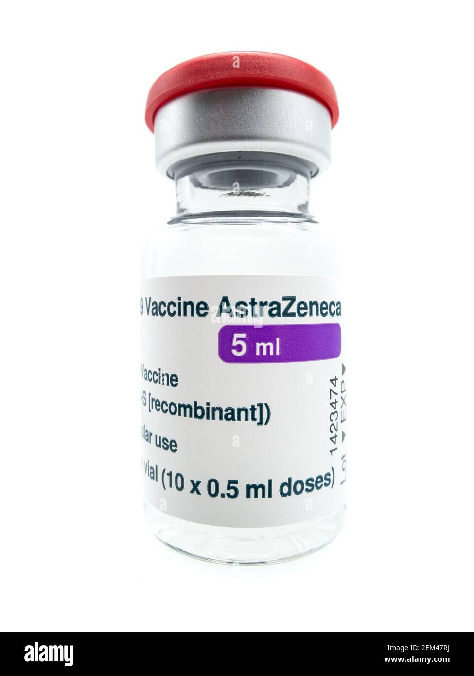 AstracZeneca-Impfstoff gegen Covid-19 Stockfoto