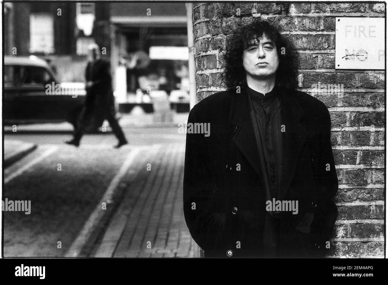 Jimmy Page ex-LED Zeppelin Leadgitarrist verfolgt nun ein Solo Karriere Stockfoto