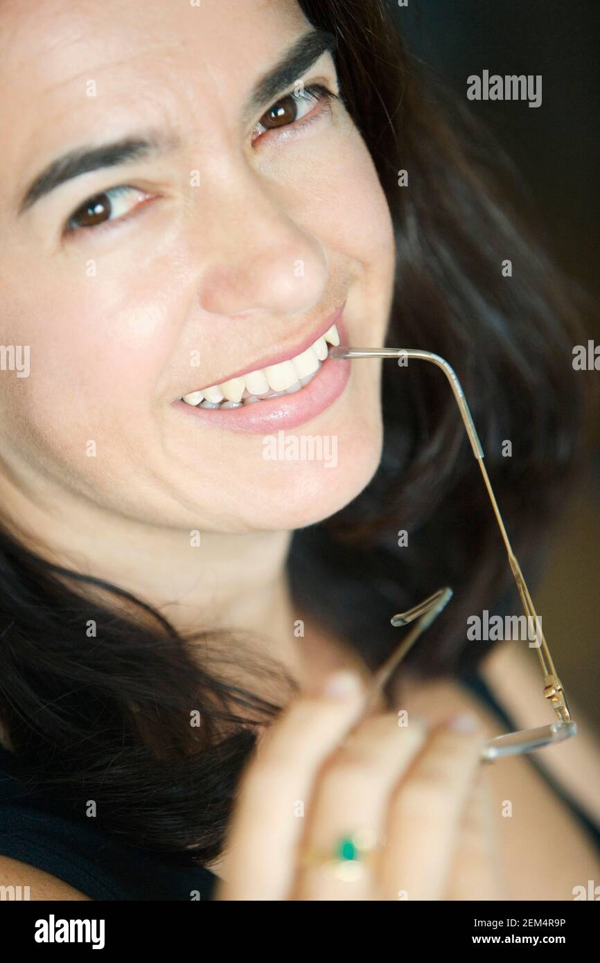 Porträt einer reifen Frau, Lächeln Stockfoto