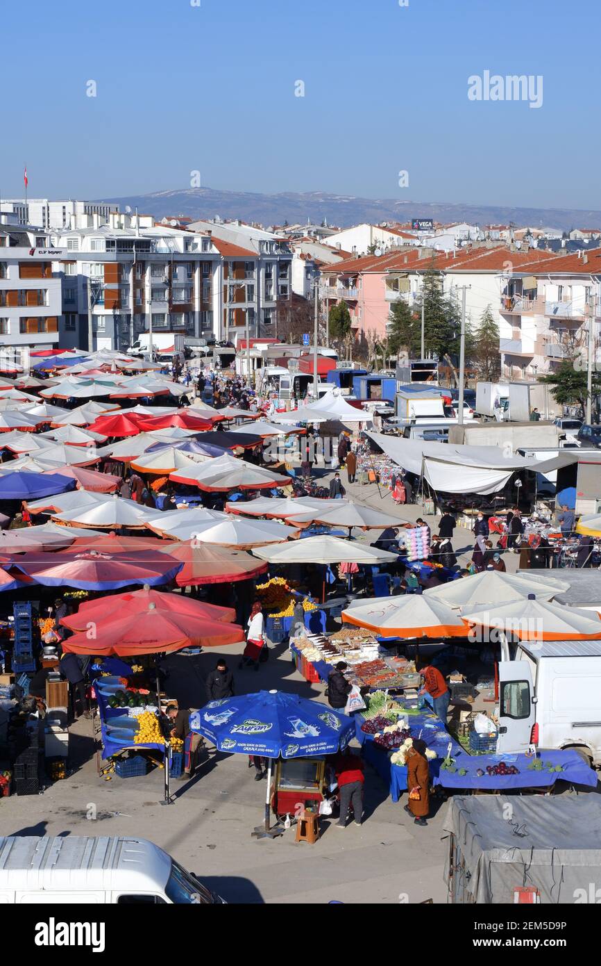 Bezirk lokaler Basar in der Türkei Stockfoto