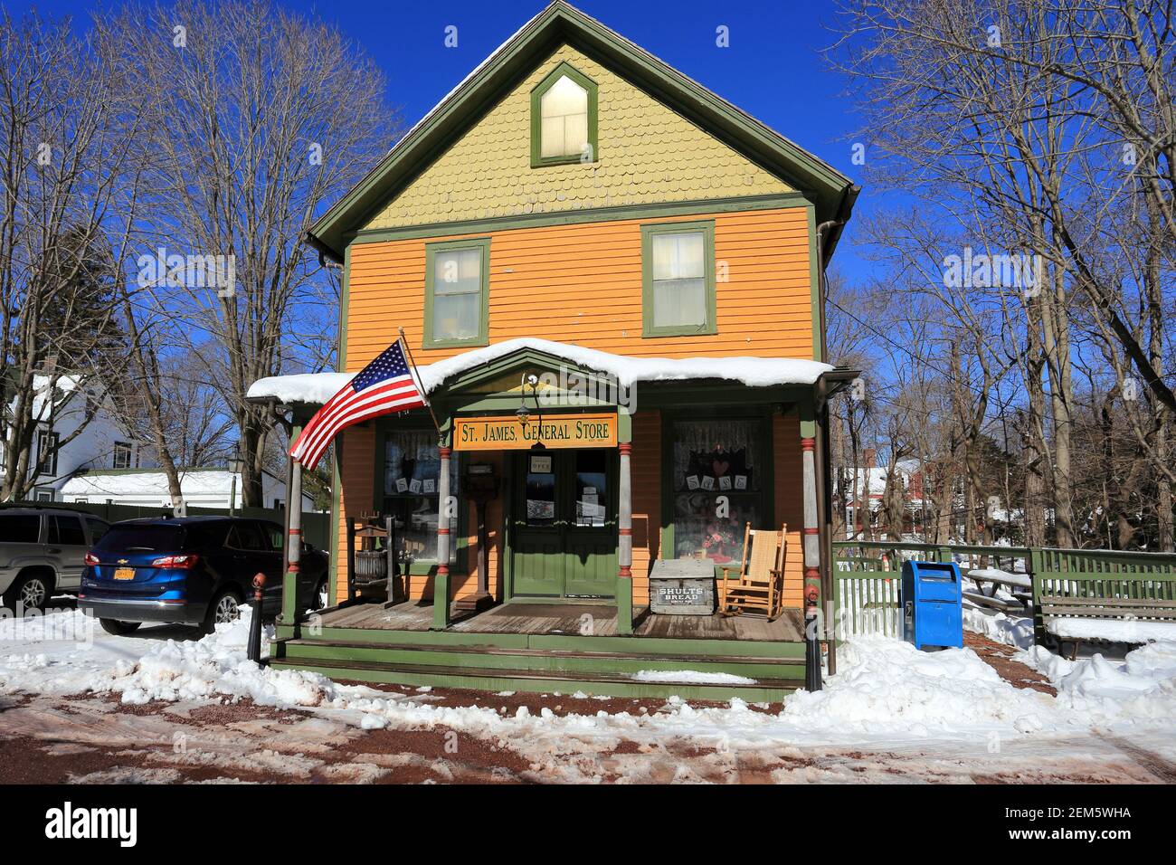 Der St. James General Store, der älteste in Betrieb befindliche General Store in den Vereinigten Staaten, St. James, Long Island, NY Stockfoto
