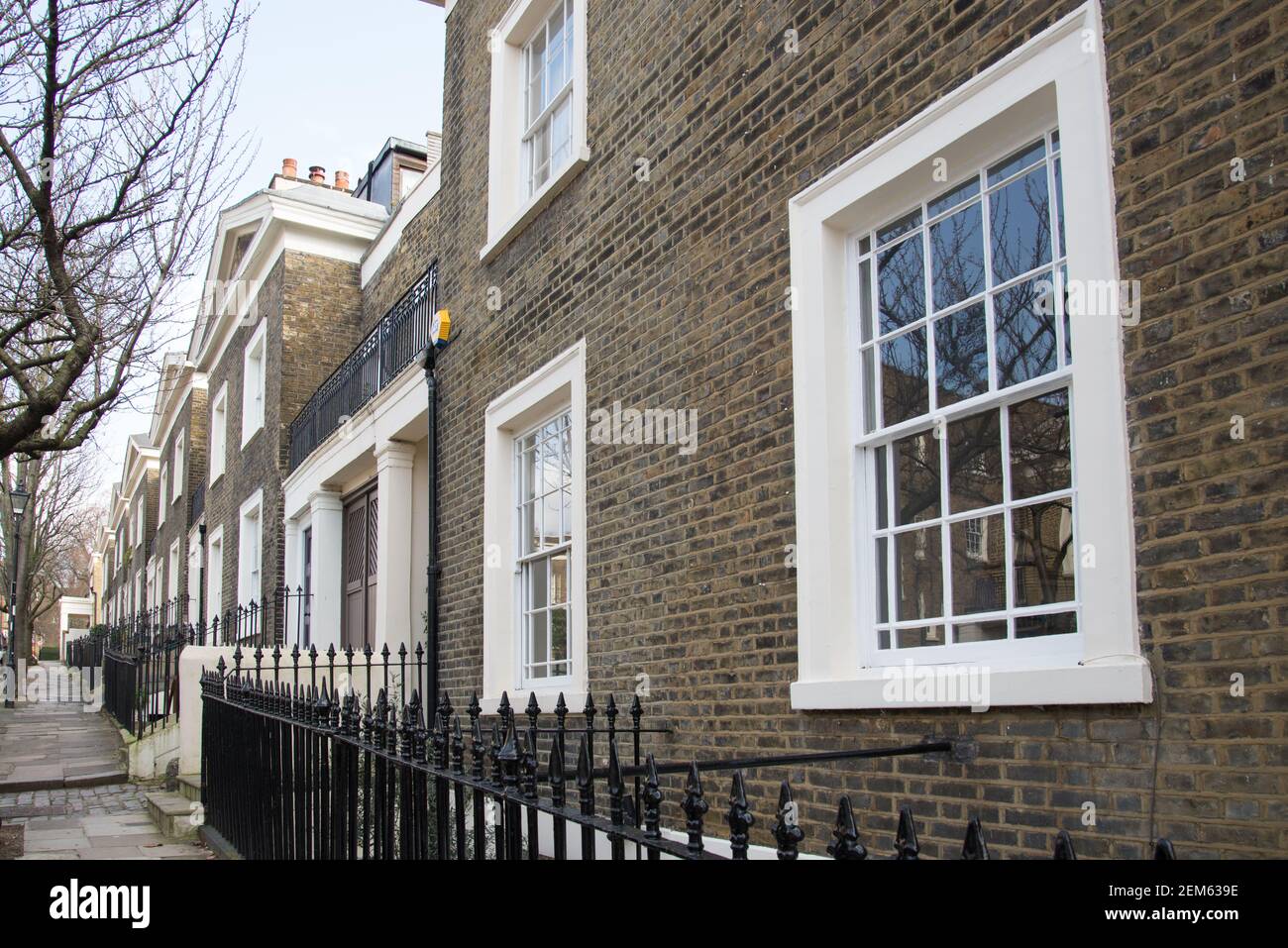 Greek Revival Architecture Lloyd Baker Estate 26-39 Wharton Street Stockfoto