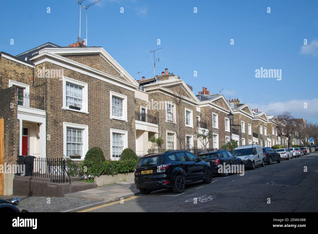 Griechische Revival Architecture Lloyd Baker Estate 30-40 Lloyd Baker Street Stockfoto