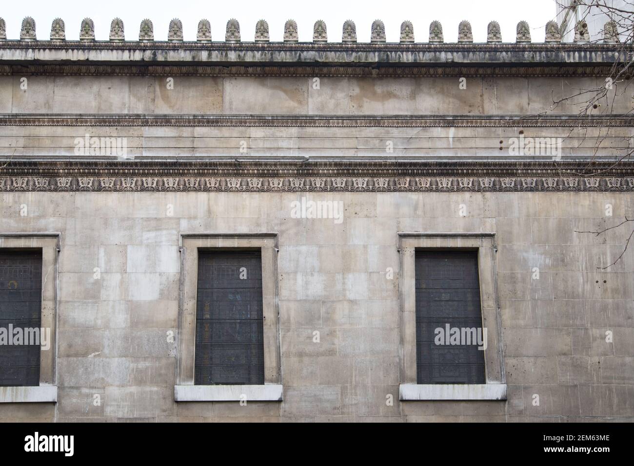 Antefix Antefixae entablature Greek Revival Architecture New St. Pancras Kirche von Henry William Inwood Stockfoto