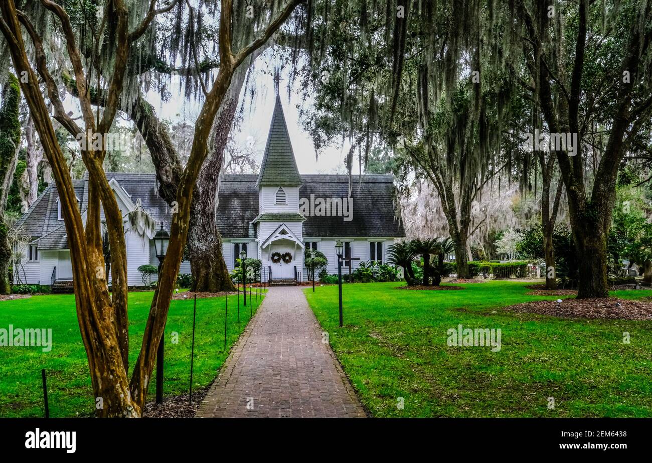 Alte Kapelle Hinter Den Soutnern Eichen Stockfoto
