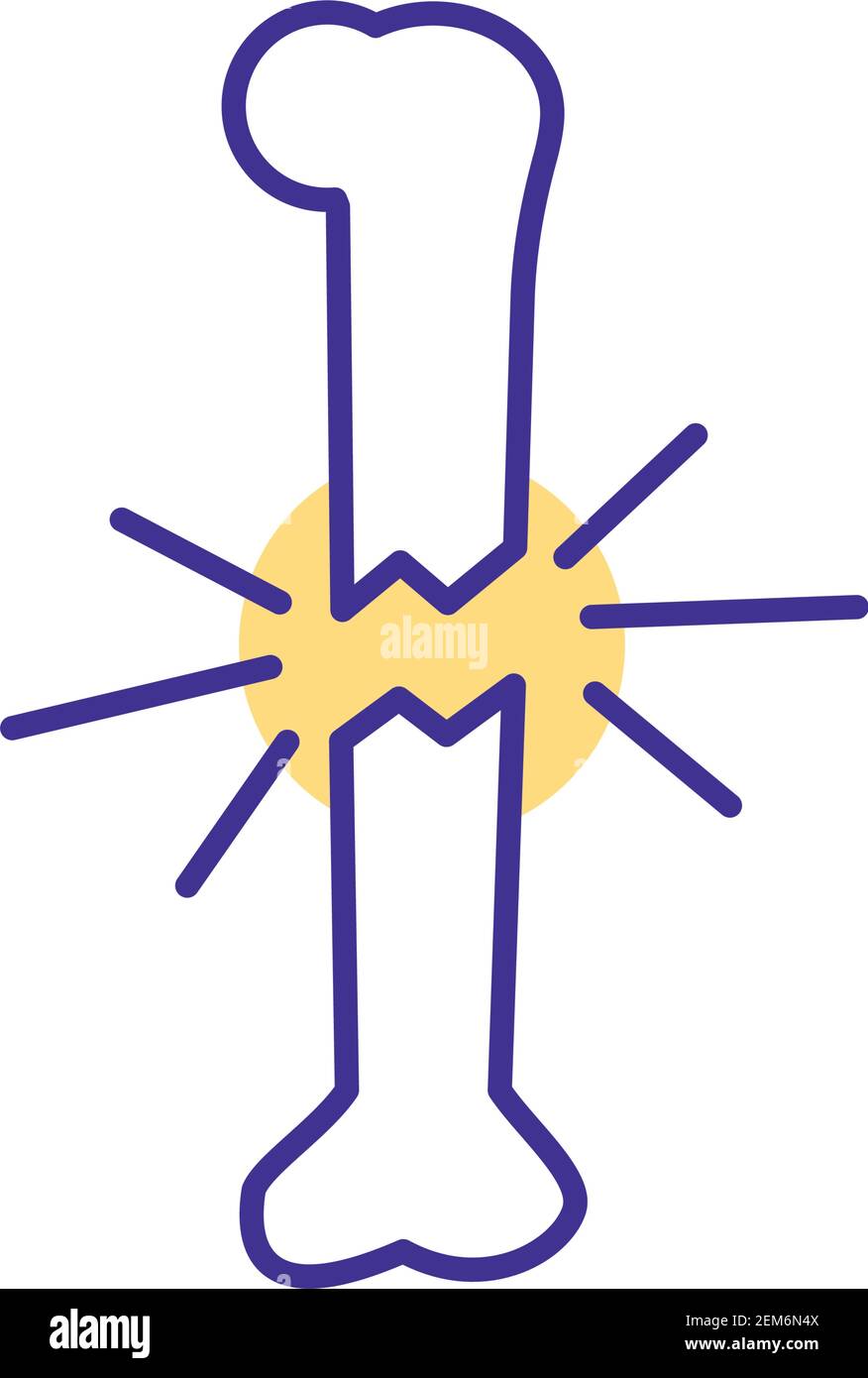 Spröde Knochenerkrankung RGB-Farbsymbol Stock Vektor