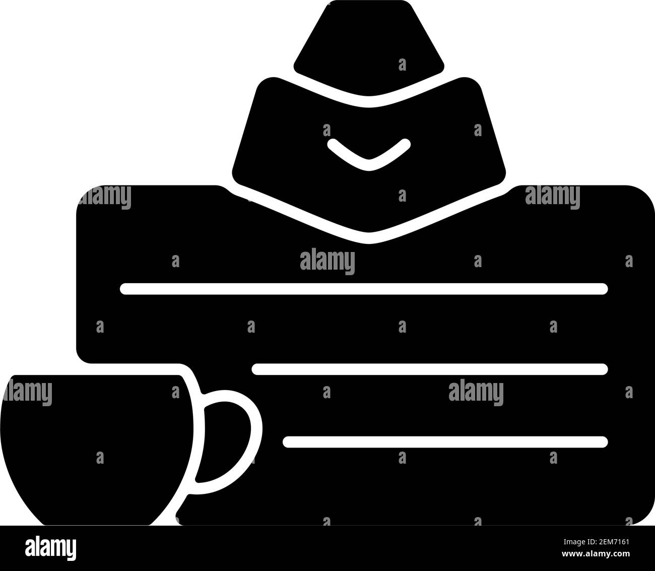 Flugbegleiterlizenz mit schwarzem Glyphen-Symbol Stock Vektor