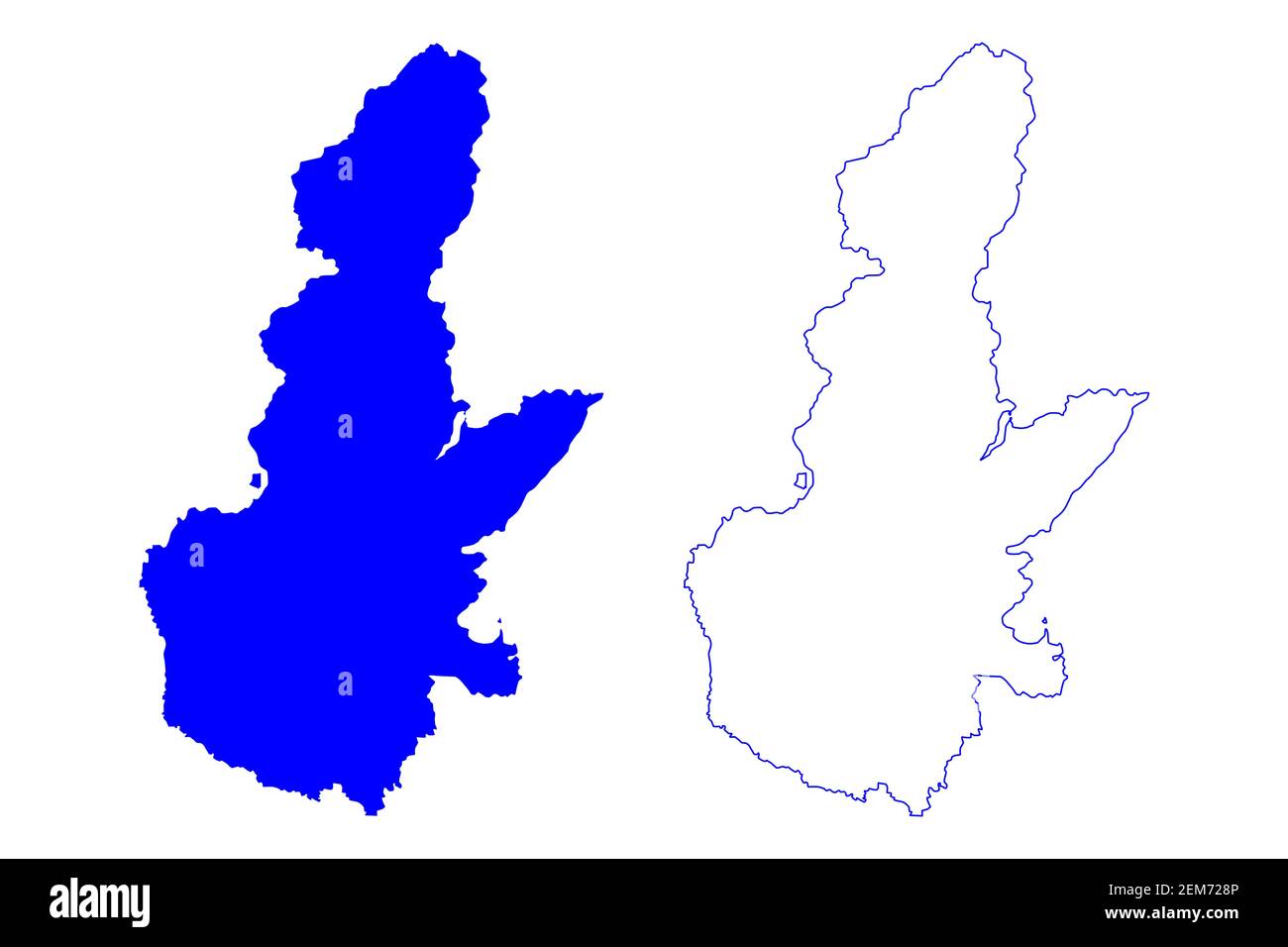 Provinz Brescia (Italien, Italienische Republik, Lombardei Region) Karte Vektorgrafik, Skizze Provinz Brescia Karte Stock Vektor