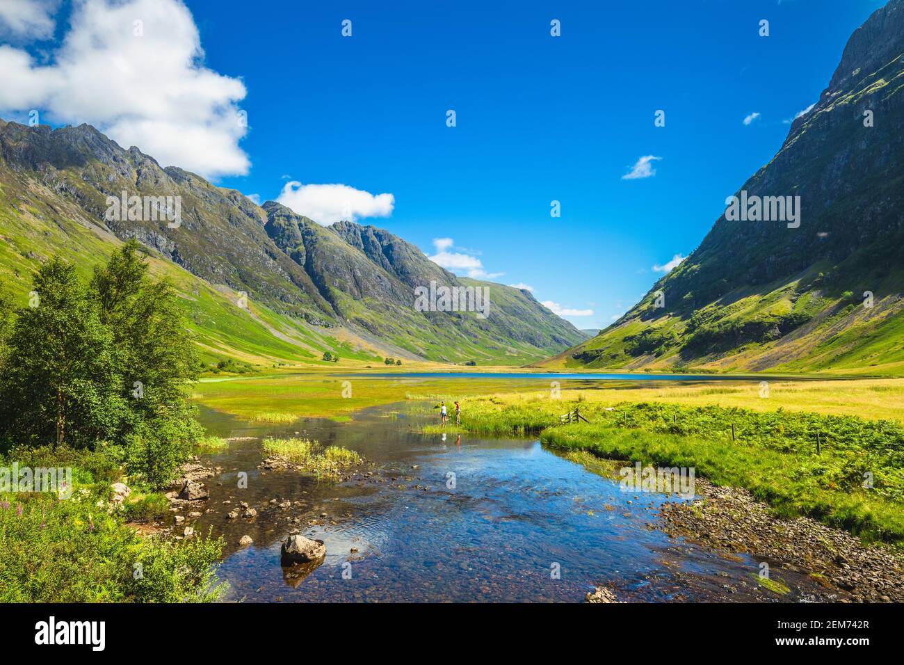 Landschaft von Glencoe im Hochland in schottland, großbritannien Stockfoto