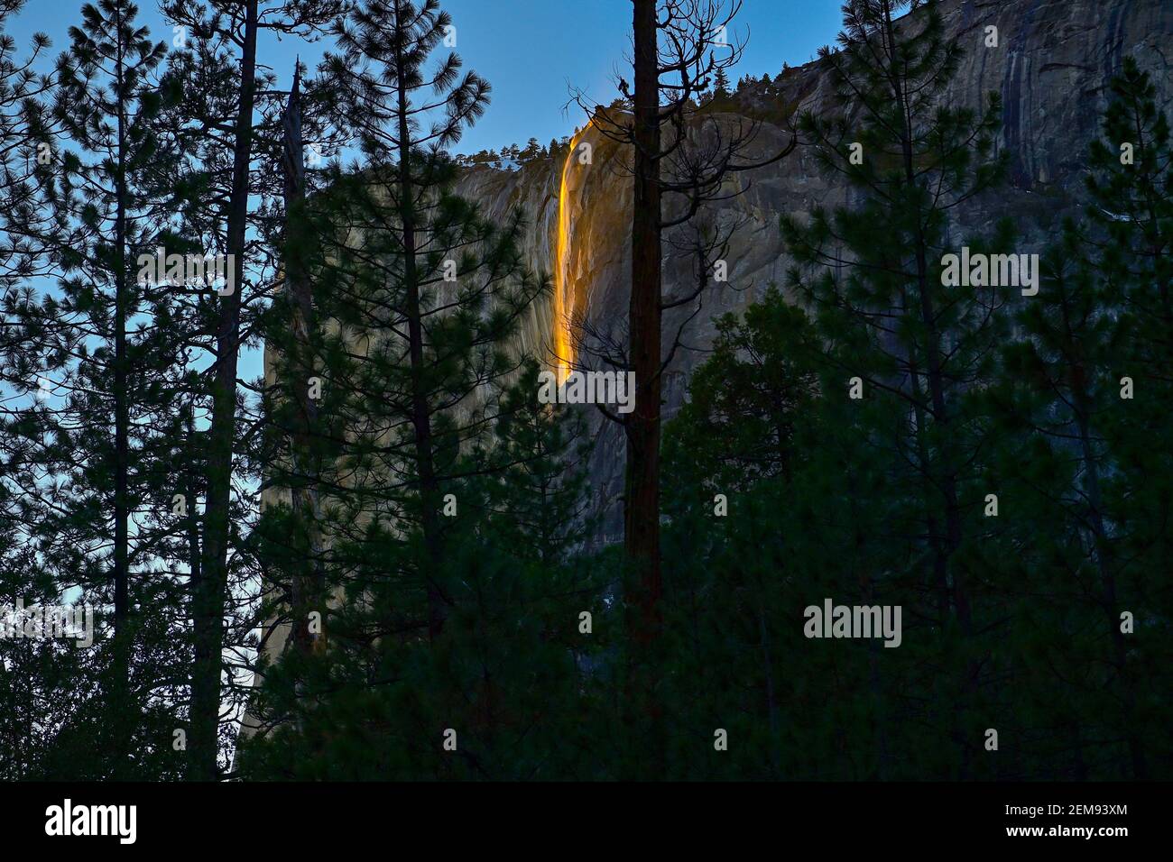 Schachtelhalm Falls aka Firewalls im Yosemite National Park, USA Stockfoto