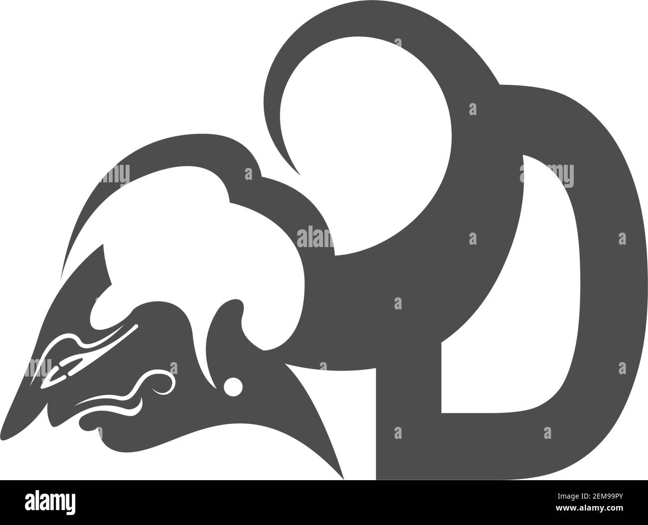 Javanische Puppe Symbol mit Buchstaben Logo Design Vektor Stock Vektor