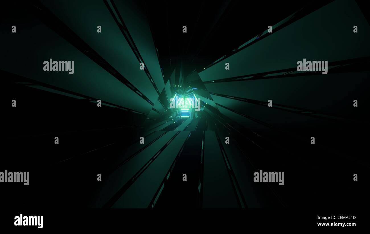 Geometrische 3D Illustration von Dreiecksmustern Stockfoto