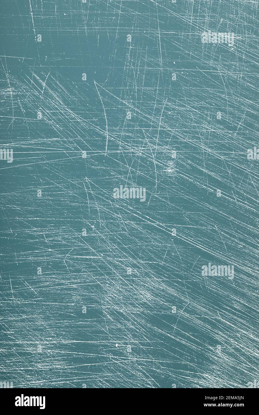 Blauer vertikaler Hintergrund mit Kratzer-Textur. Für Text platzieren. Leerer Ort Stockfoto