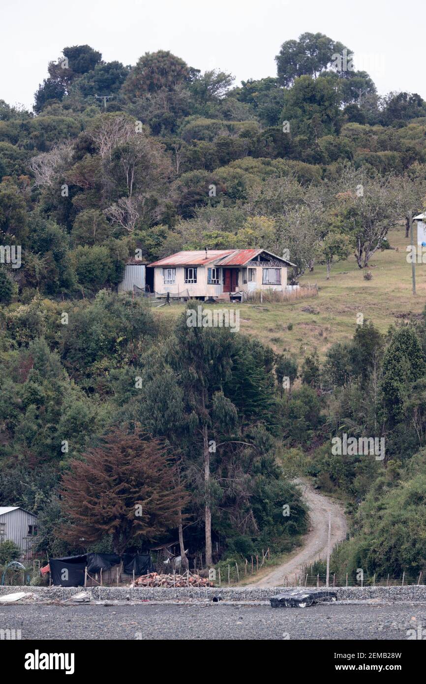 Bauernhaus, Chiloe Island, Chile 20 Feb 2020 Stockfoto