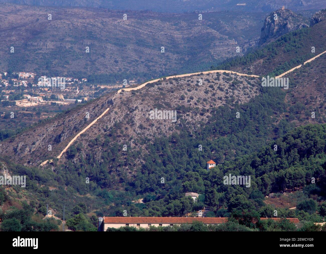 MURALLA DEL SANATORIO O LEPROSERIA DE FONTILLES. Lage: AUSSEN. PROVINCIA. Alicante. SPANIEN. Stockfoto